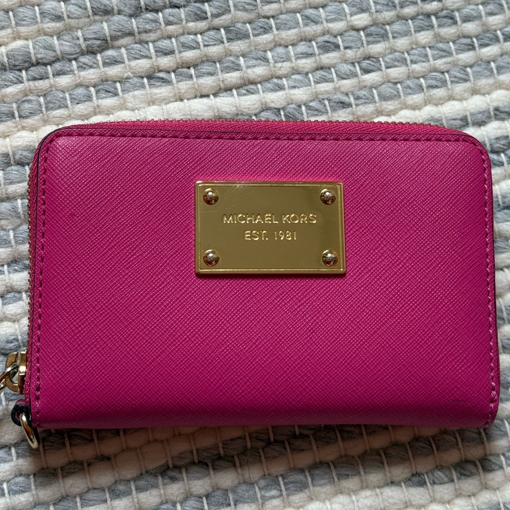 Pink Leather Michael Kors Small Wallet
